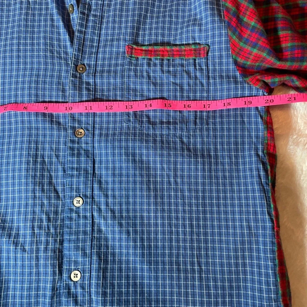 Banana Republic Cotton Mixed Media Short Sleeve Shirt 90s Retro Indie Sleeze Sm